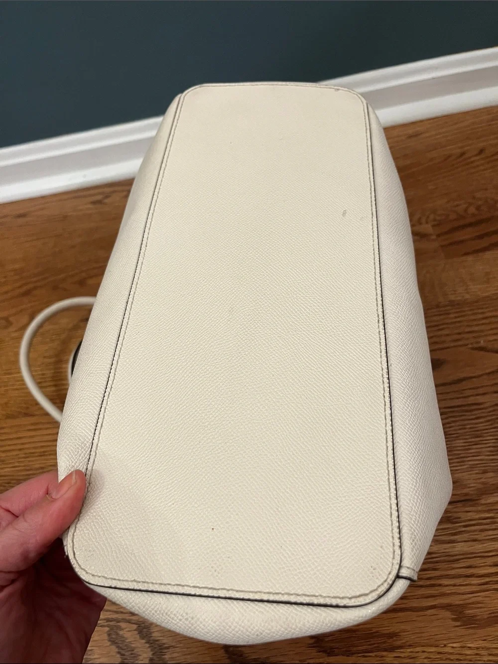 Coach Chalk Pebbled Leather Tote with Detachable Strap